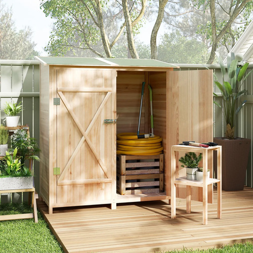 Garden storage shed tool bin - storage,