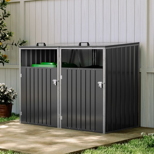 Double wheelie bin storage box - double,