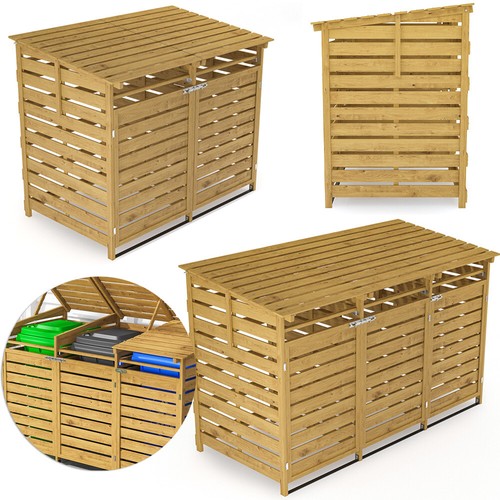 Wheelie bin storage - bin, wooden