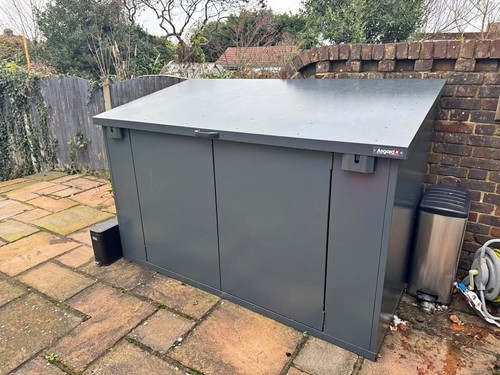 Grey garden shed - grey, metal