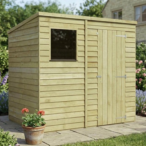 7x5 pent garden shed single - 7x5,