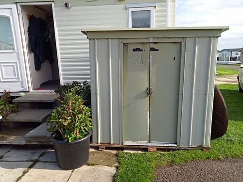 Grey metal garden storage - grey,