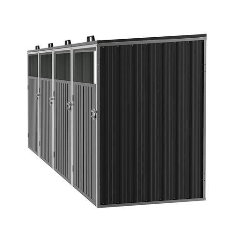 Quadruple wheelie bin storage - bin,