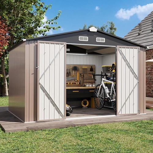 8x6ft metal garden shed - metal,