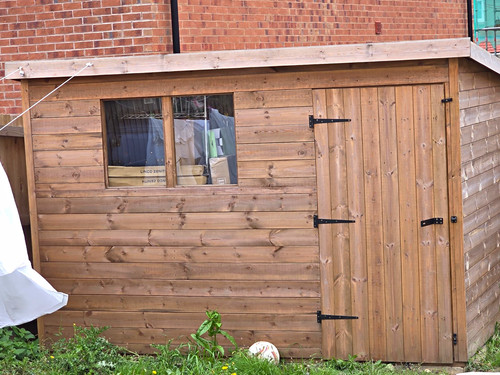 Wooden pent roof garden - wooden,
