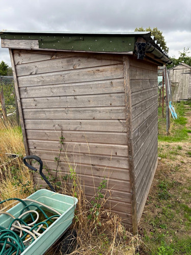 Wooden garden shed brown - shed,
