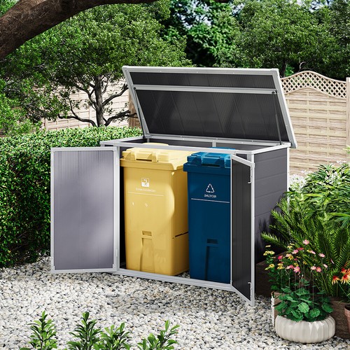 Plastic garden storage shed - garden,