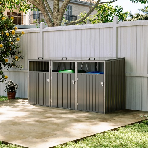 Triple wheelie bin storage - wheelie,