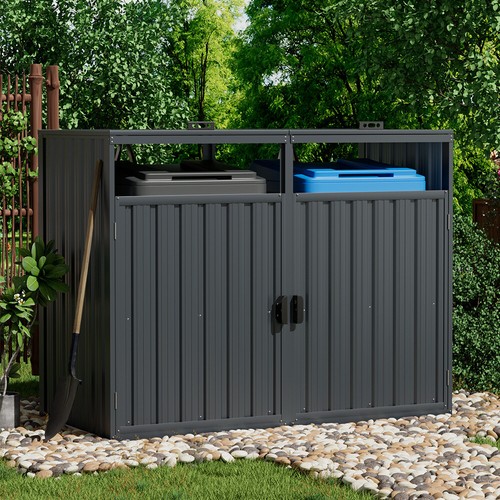 Double wheelie bin storage - double,